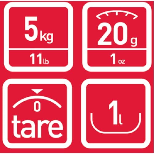Hanson T500 red Traditional 5kg Mechanical Kitchen Scales - Image 5