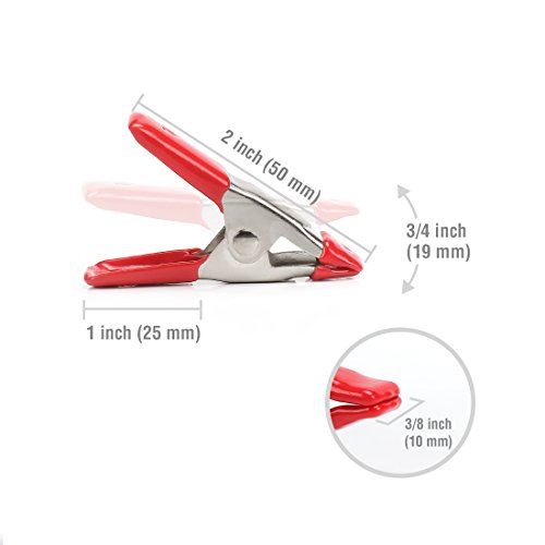 WORKPRO Conjunto de braçadeira de mola de aço de 20 peças, 15 peças de grampos de 3/4 cm, 5 peças de