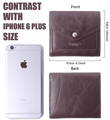 Small Wallet for Women Genuine Leather RFID Blocking Card Holder Organizer Pocket Compact Bifold Ladies Mini Purse3