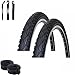 2 x Kenda K-935 18" Fahrradreifen Fahrradmantel Schwarz 47-355 (18 x 1.75) + 2 passende Schläuche AV inkl. Reifenheber
