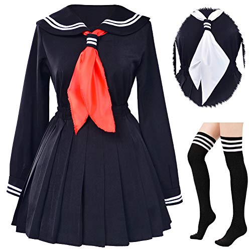 Elibelle B07FDBHST4 Classic Japanese School Girls Sailor Dress Shirts Uniform Anime Cosplay Costumes thumb #2