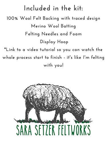 Mandala Needle Felting Kit - Felted Wool Wall Hanging - Beginner Felt Fiber Art Craft Kit - Gift For Crafter #TOP6