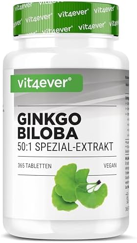 Ginkgo Biloba 6000 mg - 365 Compresse - Premium: Con flavoni glic...