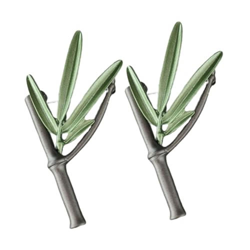 Broche bambou vert lot de 2 épingles de poitrine élégantes pour tenues chics