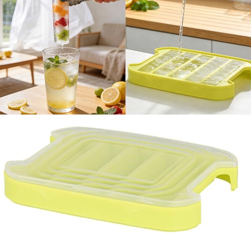 Molde de silicona para cubitos de hielo con tapa y diseño ergonómico miniatura 2