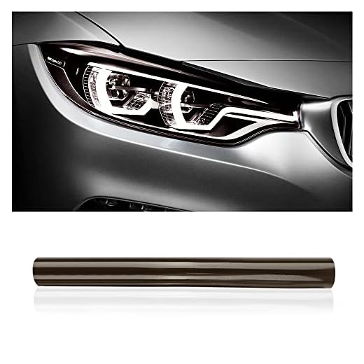 Film Teinté Phare Découpable et Extensible de 30x120cm,Film Teinté Voiture pour Phares,Feux Arrière et Antibrouillards,Autocollants Auto-Adhésifs Non Marquants pour Deco Voiture (Noir Clair)