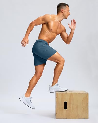 Image of G Gradual Men's Athletic Running Shorts with Zipper Pockets Quick Dry 7 inch / 5 inch / 9 inch Workout Gym Shorts for Basketball Hiking