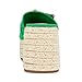 Sugar Women's Slip-On Platform Espadrille Sandals – Chunky Wedge Slide with Open Toe – Summer Outdoor Fashion Shoe, Remote - Green Canvas, Size 8