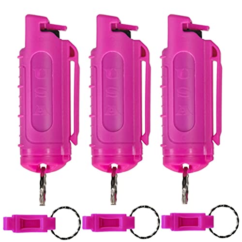 Police Magnum Keychain Pepper Spray Self Defense Belt Clip Holder-