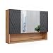 Produktbild Vicco Badspiegelschrank Irma, Goldkraft Eiche/Anthrazit, 80.1 x 55 cm