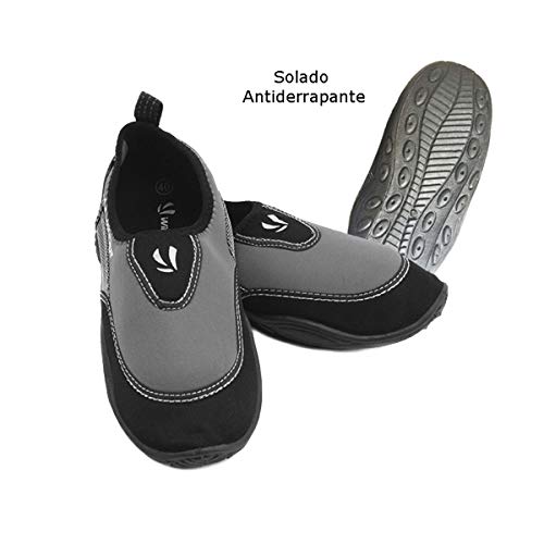 Acquashoe Fun Dive Cinza, Sapatilha neoprene com solado antiderrapante Tamanho:BRA46
