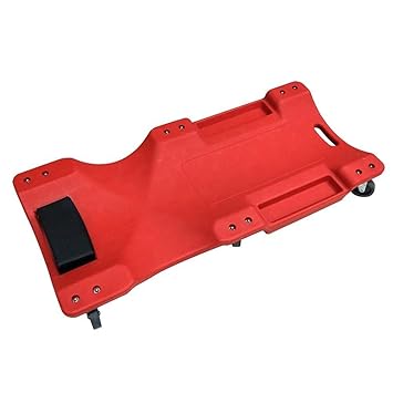 AASONS HDPE Mechanic Car Creeper Trolley & Vehicle Crawler Board for Workshop Garage Industrial Maintenance | Mechanical & Automobile Repair Inspection Work | 40inch, 6 Wheels, Padded Headrest