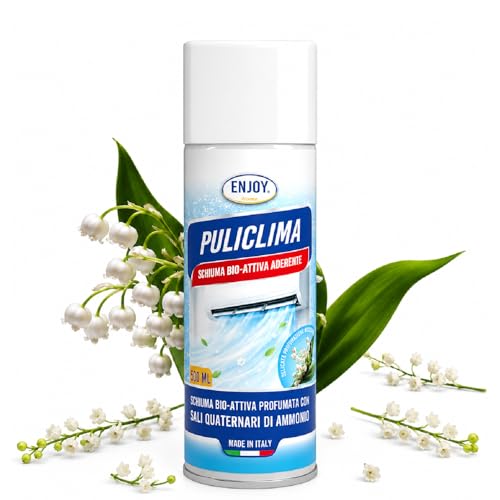 ENJOY HOME PULICLIMA Igienizzante Condizionatori Spray 500ml - Schiuma Attiva ai Sali Quaternari di...
