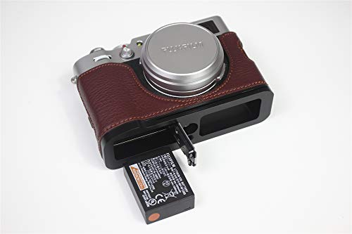 Zakao X100V Kameratasche, echtes Leder, halbe Öffnung unten, Holster, Kameratasche mit Handschlaufe, Schutzhülle, Tasche… – Bild 4