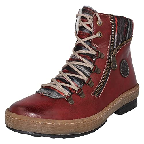 Bottines femme Rieker Z6743-24 boots confort zip et lacets