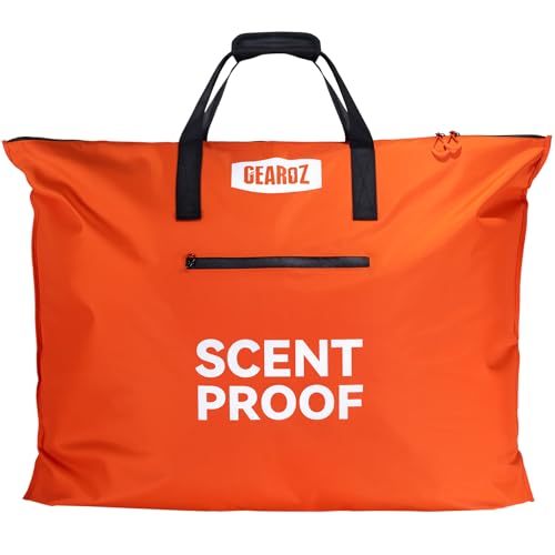 GearOZ Scent Proof Hunting Bag for Clothes Storage, Versatile Water Resistant Large Capacity Duffle Bag for Hunter, Traveling, Camping, 1 Pack, Orange