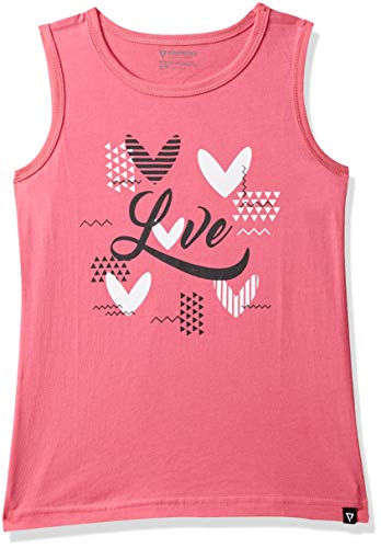 Image of PROTEENS Girl's Plain Regular fit T-Shirt (P-GTS002- Candy 75 /30 | 9-10 Years)