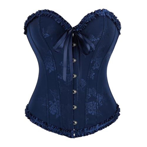 Korsett Damen,Vollbrust Corsage Korsetttop Gothic Vintage Corsagen Bustier Corsette,Gothic Kleidung Damen,Halloween Kostüm Damensexy...