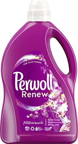 Perwoll Renew Blütenrausch Flüssigwaschmittel (50 Wäschen), Feinwaschmittel für Buntwäsche & Weißes, Color Waschmittel verleiht intensive Frische mit blumigem Duft Cover