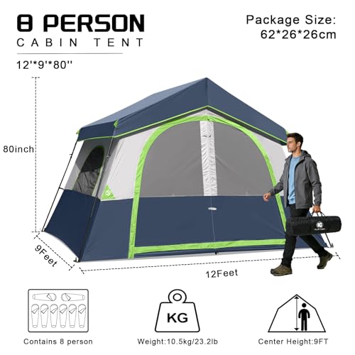 HG 8 Person Cabin Tent