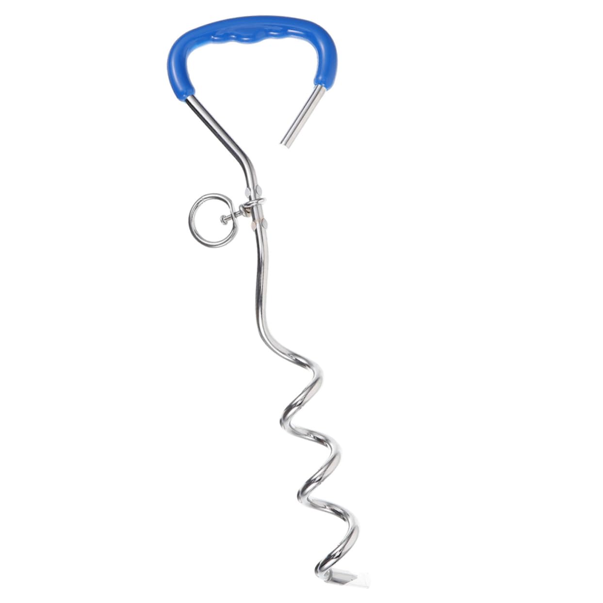 FRCOLOR Estaca para perros, anclajes de suelo, atornillar estaca para atar mascotas, anclaje de suelo para estacas de perros, estacas de jardín para perros, cuerdas atadas, cuerda para perros, suelo