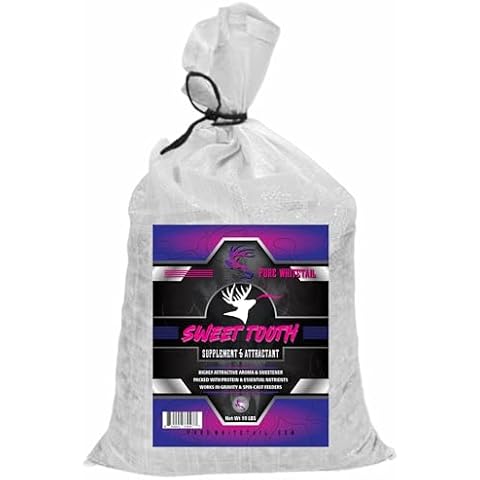 Pure Whitetail Sweet Tooth | Deer Food | Deer Corn and Protein Feed for Antler Growth | Packed with Protein and Essential Nutrients for Deer | Works in Spin Cast & Gravity Deer Feeders | 10 lb Bag Cover