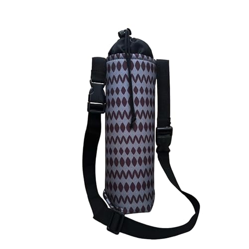 Image of 1 Litter Neoprene Water Bottle Carrier Bag with Adjustable Shoulder Strap,Insulated Water Bottle Cover for Stainless Steel /Glass /Plastic Bottles (Purple)