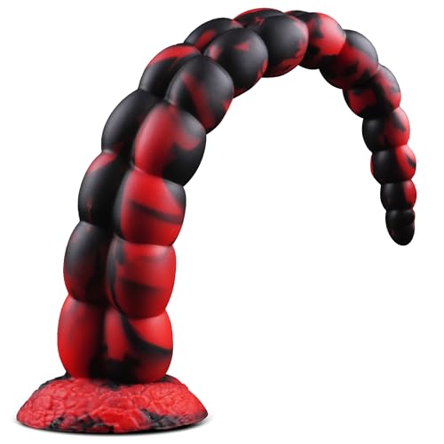14.7' Long Anal Tentacle Dildo, Huge Horse Octopus Anal Snake Knot Fantasy Monster Ribbed Dildo, Long Butt Plug Alien Knotted Tentical Adult Sex Toys for Women Men Gay prstate Massage