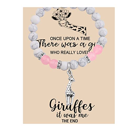 Image of MAOFAED Giraffe Gift, Giraffe Pendant Bracelet For Her, Animal Lover Gift