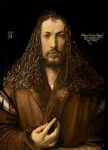 Peinture sur Toile Autoportrait de Dürer pour une Décoration Chambre Nordique