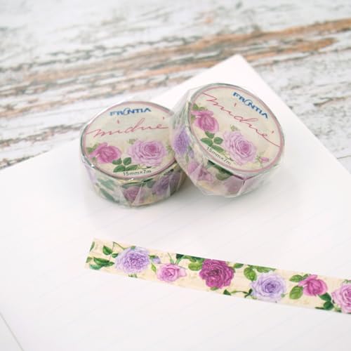 Image of Frontia Masking Tape, Michie Belladonna Salon, Japanese Decorative Tape for DIY Diary Crafts Journaling Scrapbook (3 Packs, Bulk Pack)