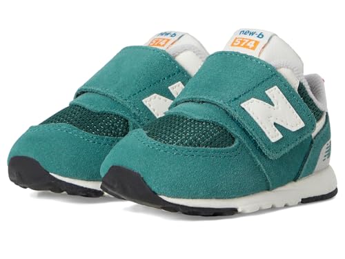 New Balance 574 New-b Hook & Loop, Scarpe da ginnastica per bambini, New Spruce Blast Red, 22.5 EU