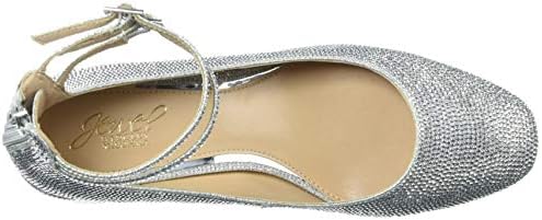Jewel Badgley Mischka Women's REEVES Shoe, Silver Fabric, 7 M US | Image 4