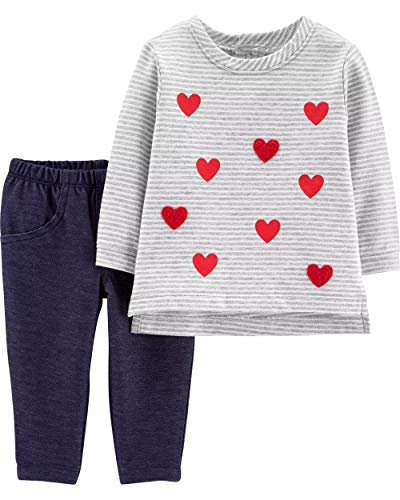 Vêtement Carter's bébé fille ensemble pantalon et haut rouge rose
