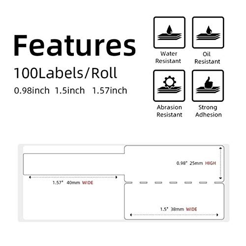 Phomemo Cable Label/Wire Lable, Yellow, 0.98"X1.5"-1.57" (25X38-40Mm) 100 Labels/Roll For Phomemo M110/M200/M120/M220 Label Printer #TOP5