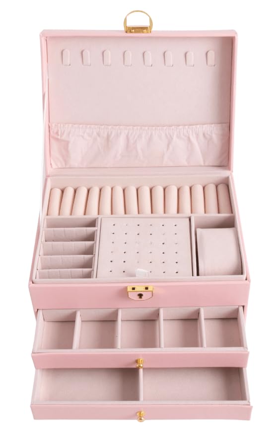 Boîte à bijoux Girly Handbags : le cadeau idéal à 2 plateaux pour femme