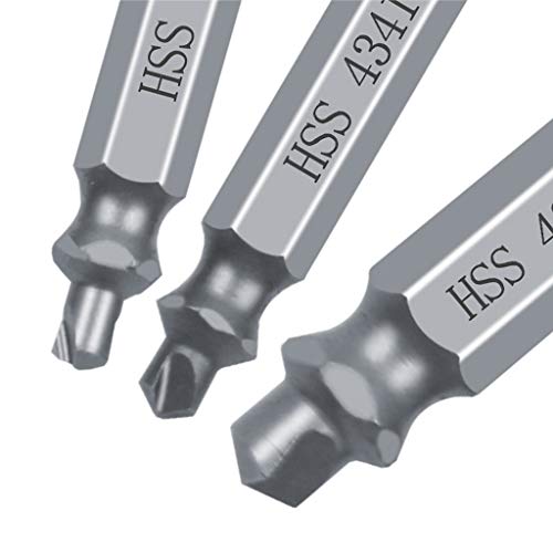 HELYZQ 6 peças/conjunto de brocas de extrator de parafusos HSS quebrados danificados, remoção fácil