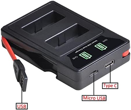 PowerTrust 2-Pack LP-E12 Battery and LED Charger Compatible with Canon EOS M50 Mark II, EOS M50, EOS M200, EOS M, EOS M2, EOS M10, M100, EOS 100D Digital Camera