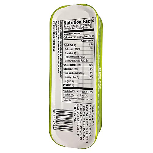 Wild Caught Boneless & Skinless Mackerel, (3 Pack) - Trader Joe's #TOP3