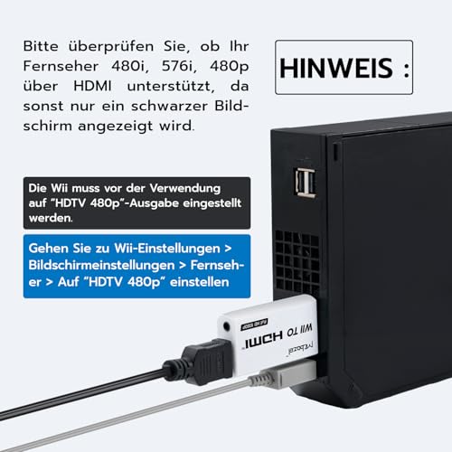 Wii zu HDMI Mcbazel Adapter für Video und Audio