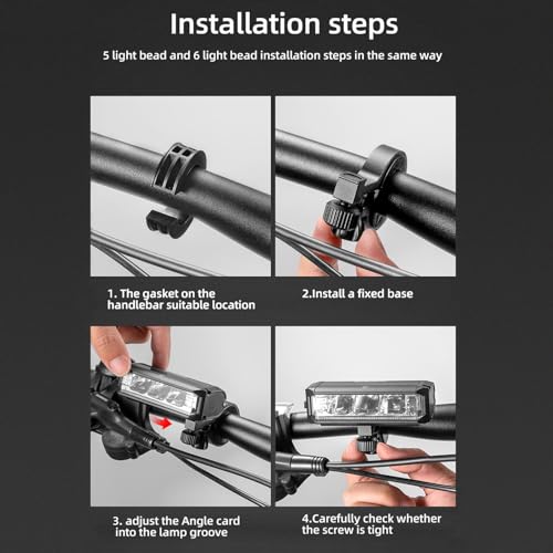OFFBONDAGE Led Bike Lights for Night Riding Rechargeable 900 Lumen Bicycle Front Light MTB Road Bike Headlight Accessories for Men Women Kids - Thumbnail 5
