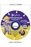 Lytool 2-częściowa. Tarcza elastyczna do drewna, tarcza do cięcia drewna 115 mm, drewniana tarcza do piły tarczowej do cięcia drewna, gumy, opon, tworzyw sztucznych, Speedcutter, szlifierka kątowa