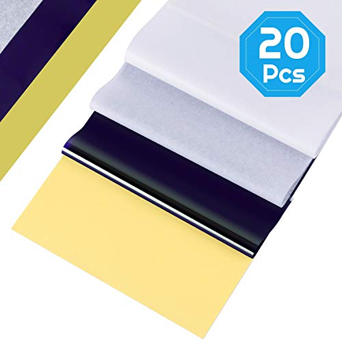 Tattoo Transfer Paper, Cridoz 20 Sheets Stencil Paper for Tattooing, Tattoo Transfer Paper