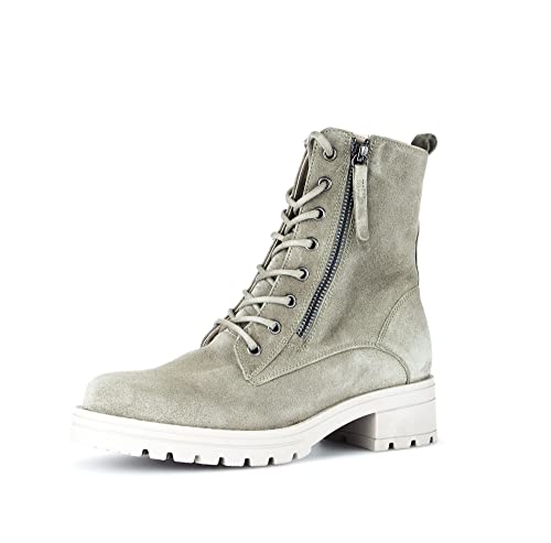 Gabor Damen Combat Boots, Frauen Stiefeletten,Wechselfußbett,Moderate Mehrweite (G),Stiefel,Bootee,Booties,salvia (Flausch),39 EU / 6 UK – Ansicht 1