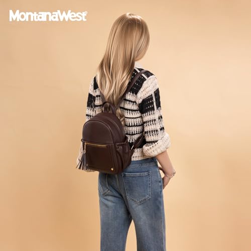 Image of Montana West Mini Backpack Purse for Women Anti Theft Backpacks with Secured Zipper and Tassel