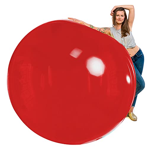 TILCO BALLOONS | 72 Inch Giant XL Balloons Red | Extra Large Jumbo Party Balloons for Birthdays, Weddings & Events | Inflate with Air, Helium, or Water | Heavy-Duty & Thick Oversized Décor