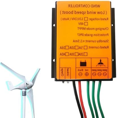 10,000W MPPT Small Wind Turbine Controller - Waterproof 12V/24V/48V Regulator for Home Energy Supplementation with Wind Power, Ideal for Renewable Energy Solutions