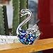 LONGWIN Hand Blown Art Glass Sculpture Glass Swan Animal Figurine Tabletop Centerpiece Ornament