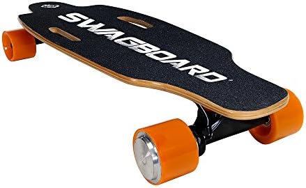 Swagtron SwagBoard NG-1 Electric Longboard Motorized Electric Skateboard with Wireless LED Remote (Renewed)