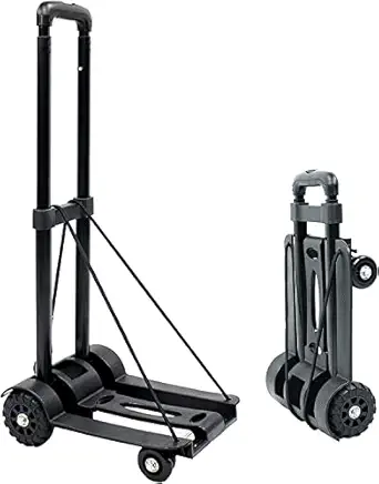 Deoxys Shopping Trolleys,Collapsible Trolley with Wheels,Folding Trolley Cart Heavy Duty,Foldable Trolly Shopping Bag on Wheels,Portable Sack Barrows Moving Luggage Trolley Hand Truck Dolly Trolley